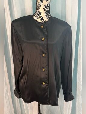 Vintage Valerie Stevens Pure Silk Blouse - Size 14